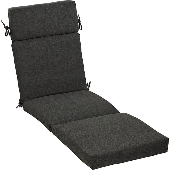 Thunder Oceantex Outdoor Chaise Lounge Cushion 72 x 21, Ink Charcoal Black