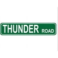 thumbnail image 1 of Thunder Road Street Sign, Quality Metal Sign, Thunder Road Sign Novelty Sign for Farm House Garage Wall Decor Tin Sign 16 x 4 Inch, 1 of 5