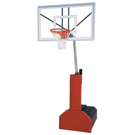 Thunder Select Steel-Acrylic Portable Basketball System, Columbia Blue