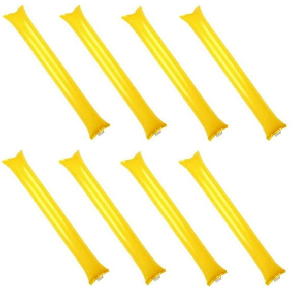 Thunder Sticks, Inflatable Stadium Noisemakers Bam Bam Cheer Sticks Blow Bar Inflatable Boom Sticks Noisemakers Stick Basketball Football Noisemakers Party Favors (Yellow)