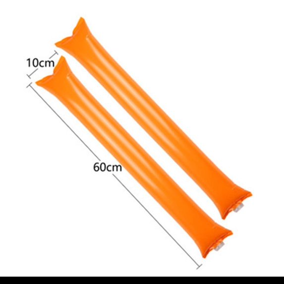 Thunder Sticks Team Spirit Boom Sticks Cheering Sticks Plastic Cheerleading Spirit Stick Clapper Inflatable Noise Makers for Sporting Events Dance - Orange