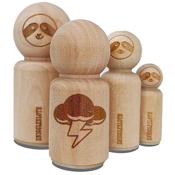 Thunder Storm Cloud Weather Lighting Bolt Rubber Stamp for Scrapbooking Crafting Stamping - Mini 1/2 Inch