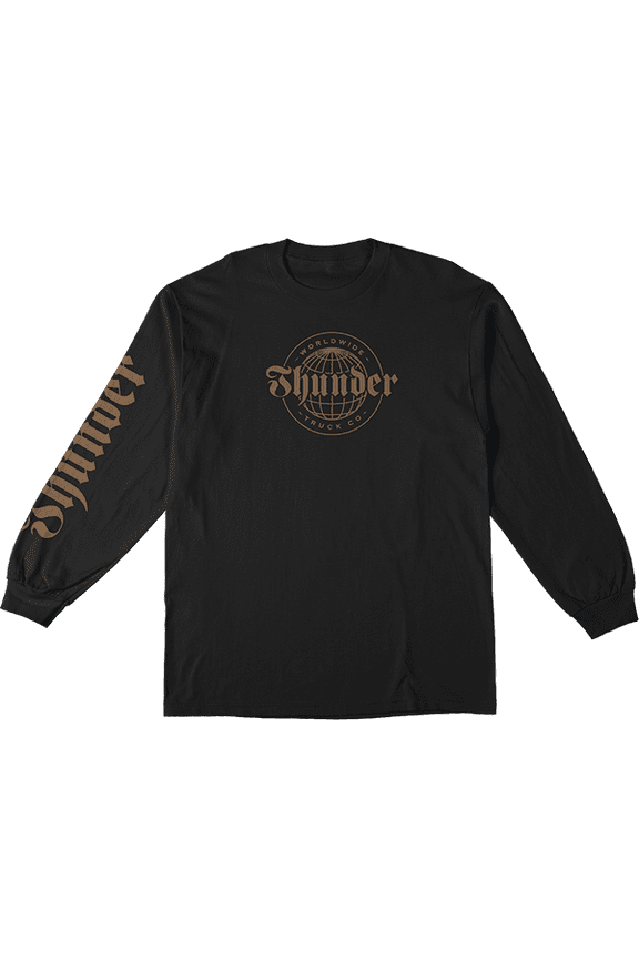 Worldwide Script Sleeve Ls M-Blk/Tan