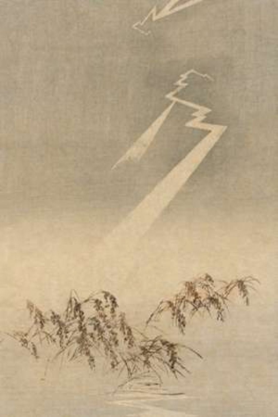 Thunder and lightning over rice grain 1900 Canvas Art - Unknown (24 x 36)
