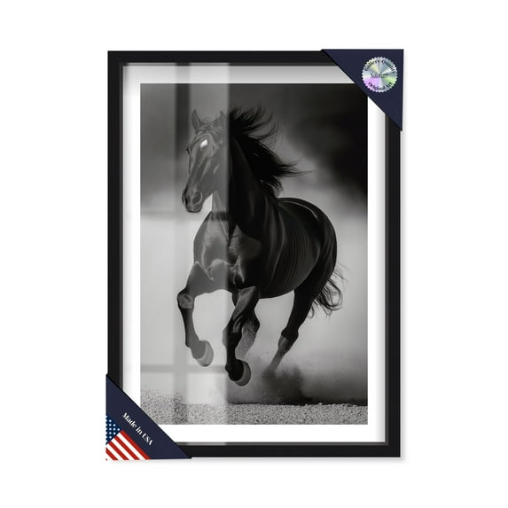 Thunder in Shadows I Shadowbox Print Western Framed Art by Notoriart, Black Frame, 31 x 46