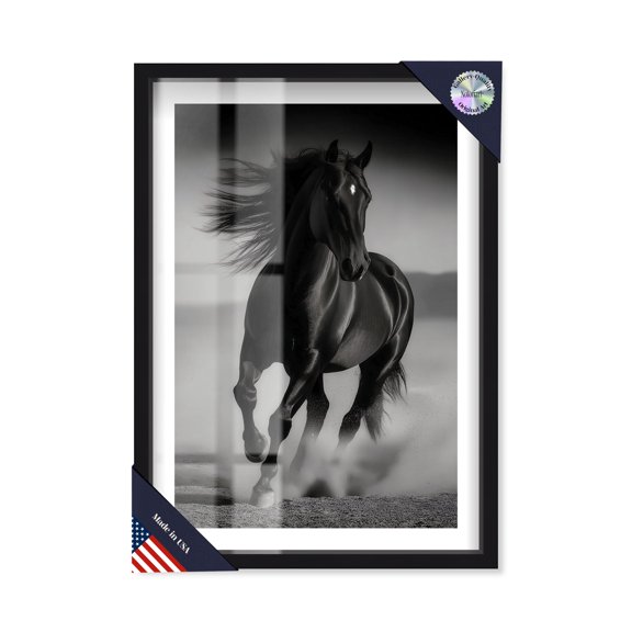 Thunder in Shadows II Shadowbox Print Western Framed Art by Notoriart, Black Frame, 11 x 16