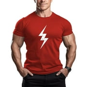 Thunder of Zeus - Fashion Mens Cotton Short Sleeve T-Shirt Muscle Athletic Workout Tee Top Gym Bodybuilding Shirts