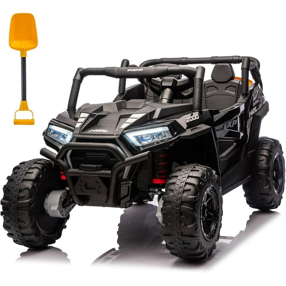 ThunderBolt 24V 2 Seater Ride on Car UTV for Kids, Electric Powered UTV with Remote Control, 4WD&4 Wheel Suspensions,Extra-Wide 20.47in Seat Ride on Toys for Boys Girls, LED Lights,Bluetooth