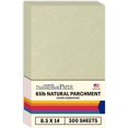 ThunderBolt Paper 65 lb Natural Parchment Cardstock, 8.5 x 14 Inches ...