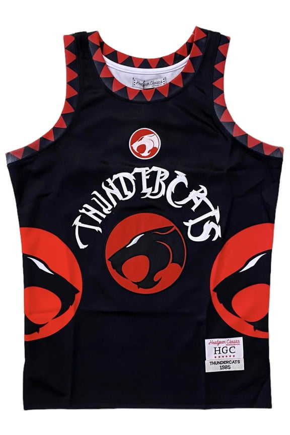 ThunderCats Men's Headgear Classics Premium Embroidered Basketball Jersey (Medium, Black)
