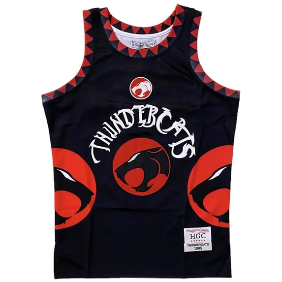 ThunderCats Men's Headgear Classics Premium Embroidered Basketball Jersey (Small, Black)