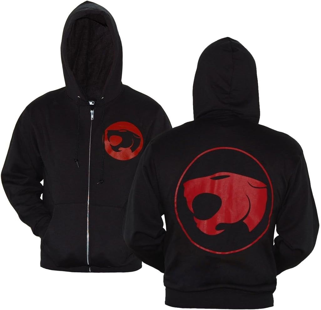 Thundercats Logo Hoodie - Officially Licensed Pullover Hoodie, Black, X-Large