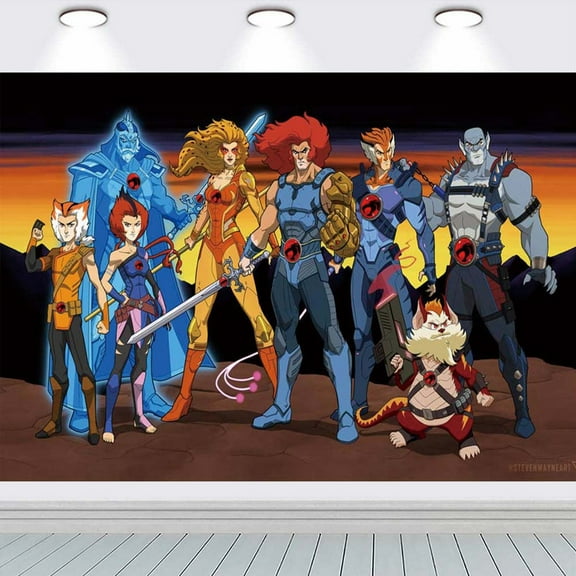 ThunderCats Taspestry Wall Decor Backdrop Banner Party Supplies Poster Birthday Decorations Background for Photography Taspestry