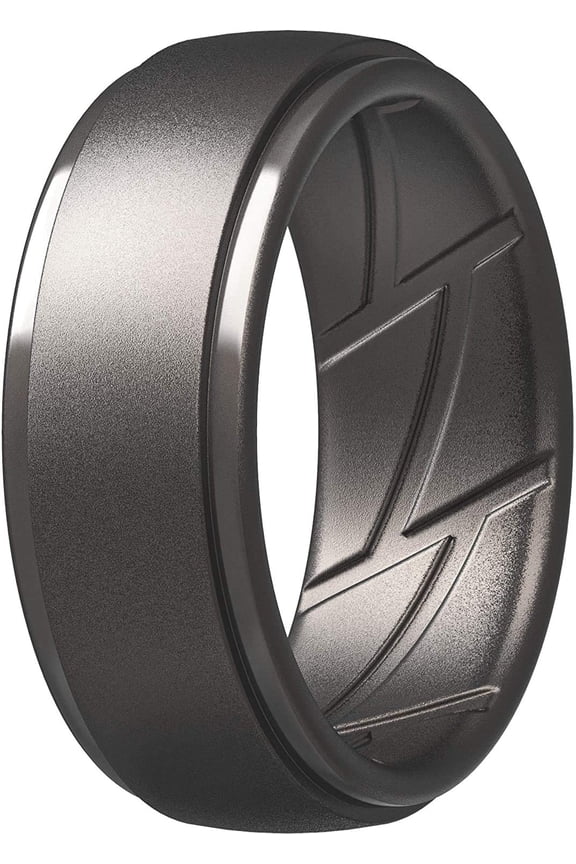 Men's Silicone Wedding Rings 10mm Wide 2.5mm Thick Rubber Bands, Breathable, Variety Multipack 1-7