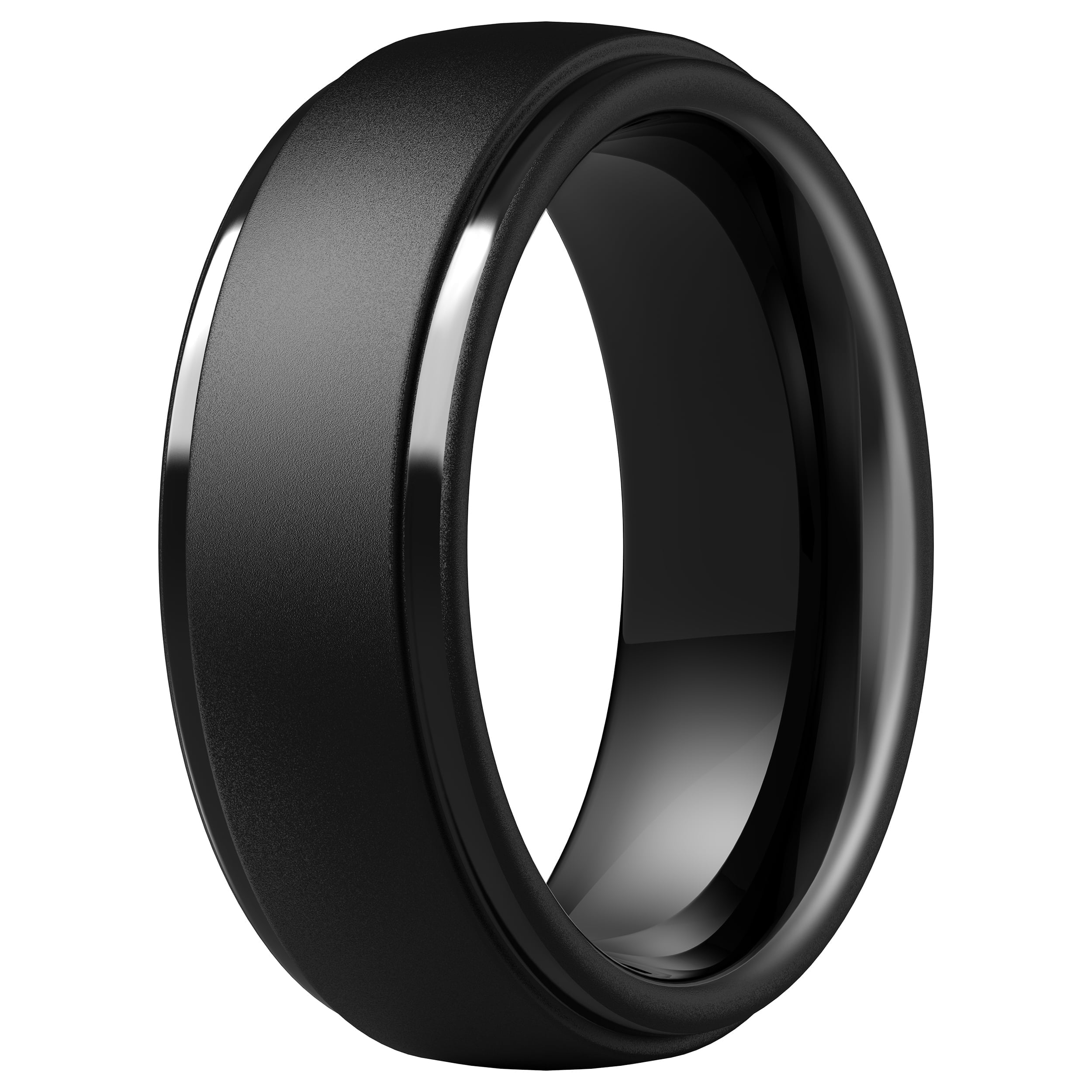 ThunderFit Silicone Men’s Wedding Rings, 10mm Wide 2.5mm Thick Rubber ...