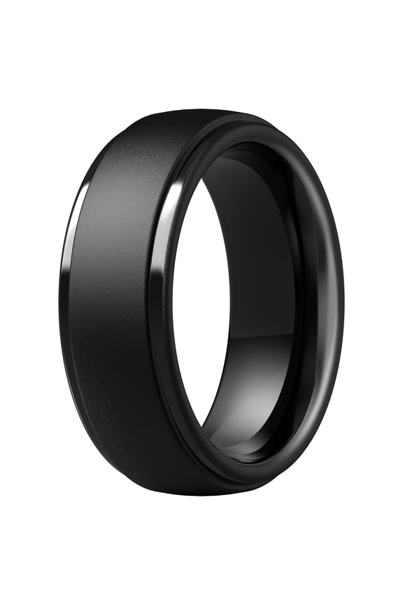Silicone Men’s Wedding Rings, 10mm Wide 2.5mm Thick Rubber Wedding Bands, Size 4.5 - 5 (15.70mm)