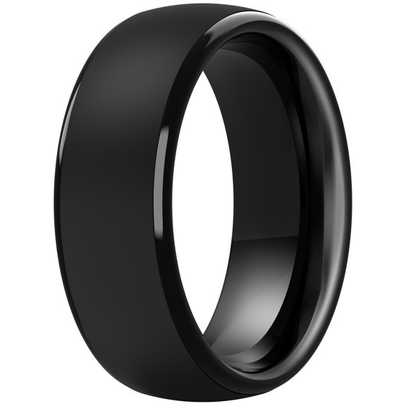 ThunderFit Silicone Rings for Men, Black Matte Silicone Wedding Bands, 2.8 mm Thick, Men’s Rubber Engagement Bands, 1/3 Variety Multipack