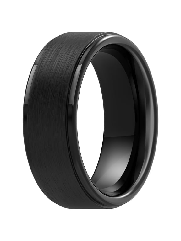 Silicone Rings for Men, Black Matte Silicone Wedding Bands, 2.8 mm Thick, Men’s Rubber Engagement Bands, 1/3 Variety Multipack