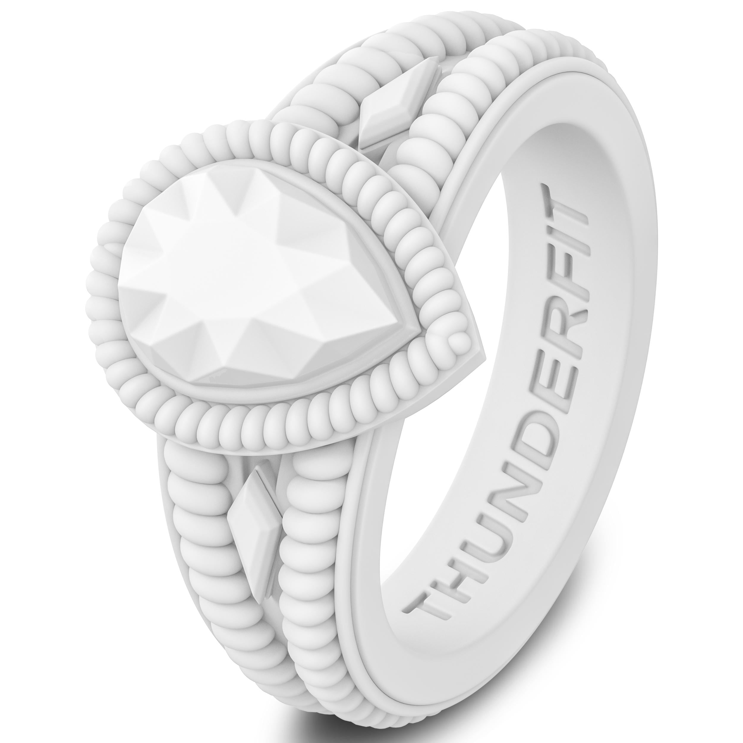 ThunderFit Silicone
Rings for Women, Pear Rubber Engagement Wedding ThunderFit Silicone Rings for Women, Pear Rubber Engagement Wedding