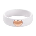 thumbnail image 1 of ThunderFit Silicone Rings for Women, Silicone Wedding Band with Heart, 5.5 mm Wide, 2mm Thick Rubber Engagement Rings, 1 of 5