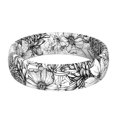thumbnail image 1 of ThunderFit Silicone Wedding Rings for Women, Printed Design Breathable Rubber Engagement Bands 5.5mm Wide 1.8mm Thick, 1 of 5