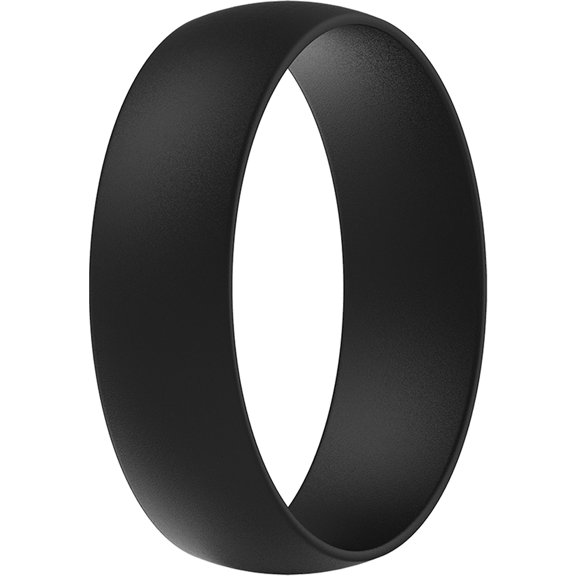 ThunderFit Unisex Silicone Wedding Rings, Rubber Engagement Bands 6mm Wide 1.65mm Thick - 1/4/7 Variety Multipack