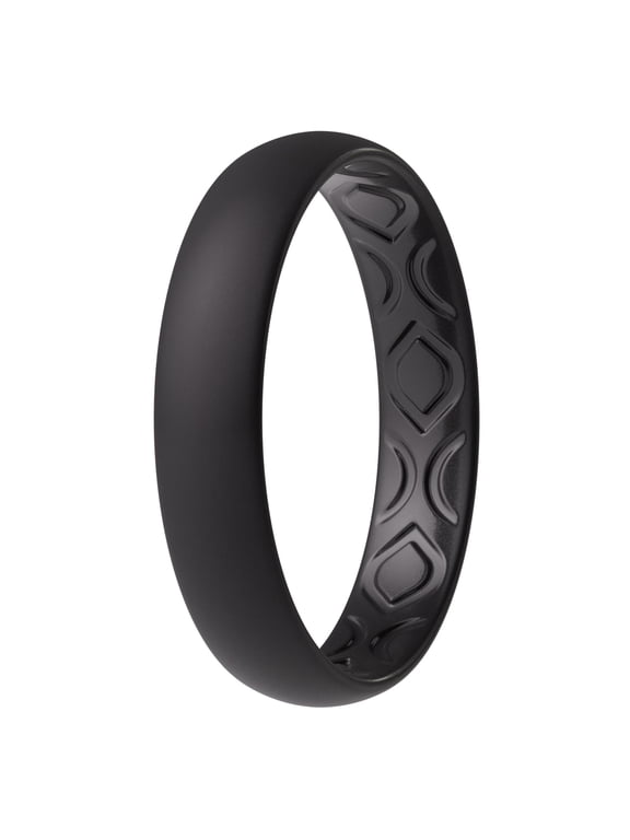 Women Breathable Silicone Bridal Rings Sets For Her, Wedding Bands - 4mm Wide, 1.5mm Thick - 1-10 Variety Multipack