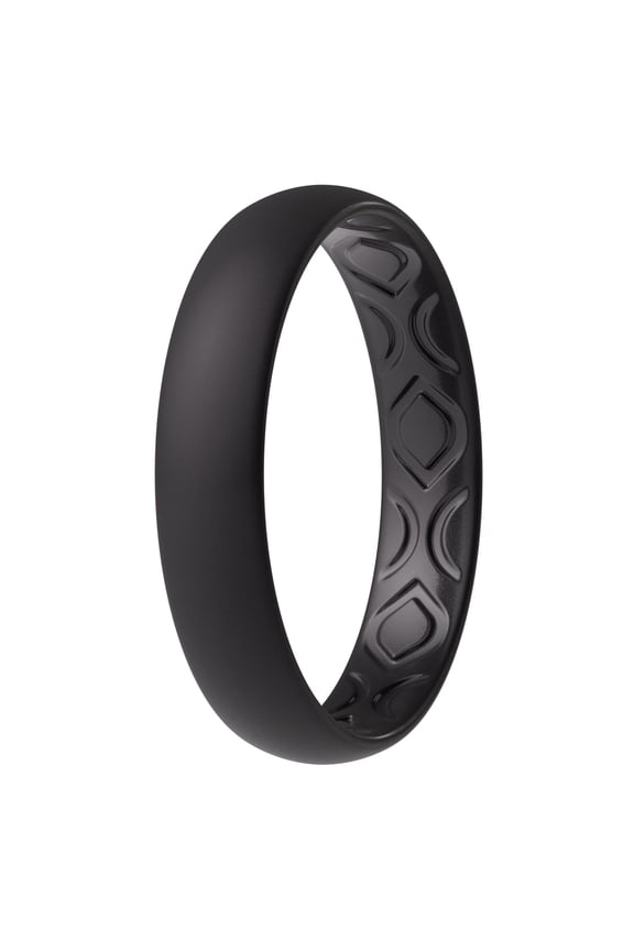 Women Breathable Silicone Bridal Rings Sets For Her, Wedding Bands - 4mm Wide, 1.5mm Thick - 1-10 Variety Multipack