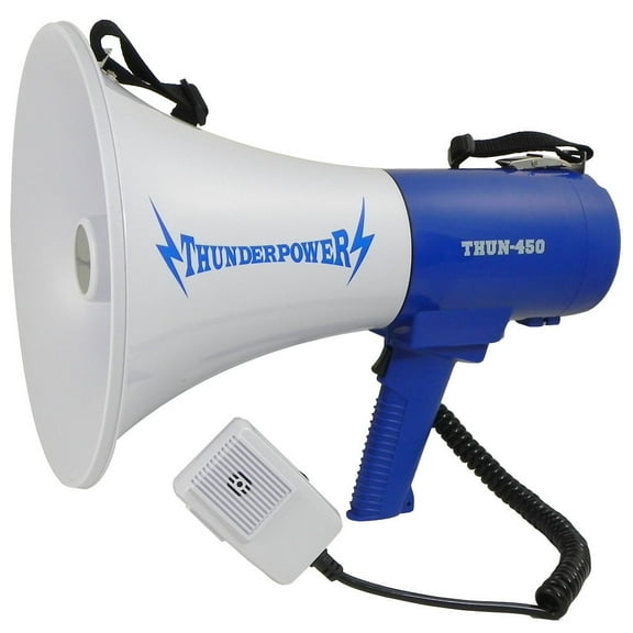 ThunderPower 1200 Yard Sound Range Megaphone, Blue