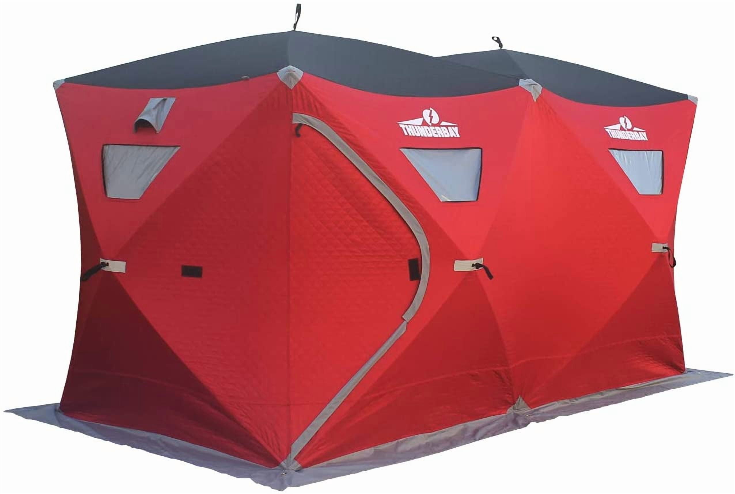 Thunderbay 6 Person Insulated Ice Fishing Tent, 300D Oxford Fabric Ice Fishing Shelter