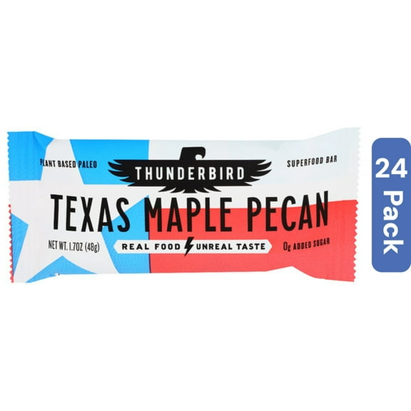 Thunderbird Energetica Bar Texas Maple Pecan 1.7 oz (Pack Of 24)