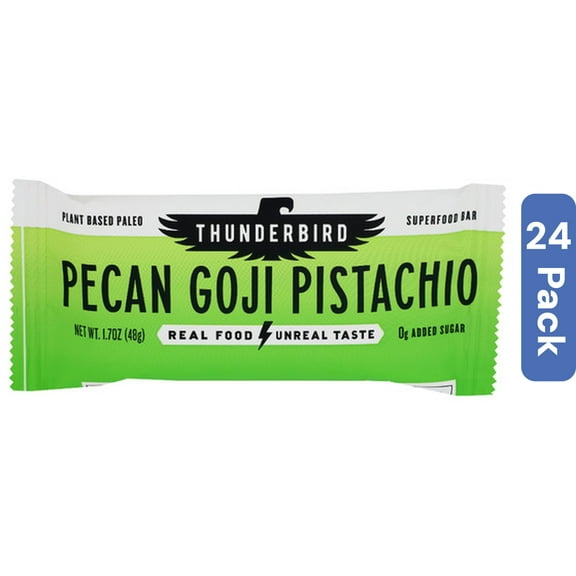 Thunderbird Energetica Pecan Goji Pistachio Bar 1.7 oz (Pack Of 24)