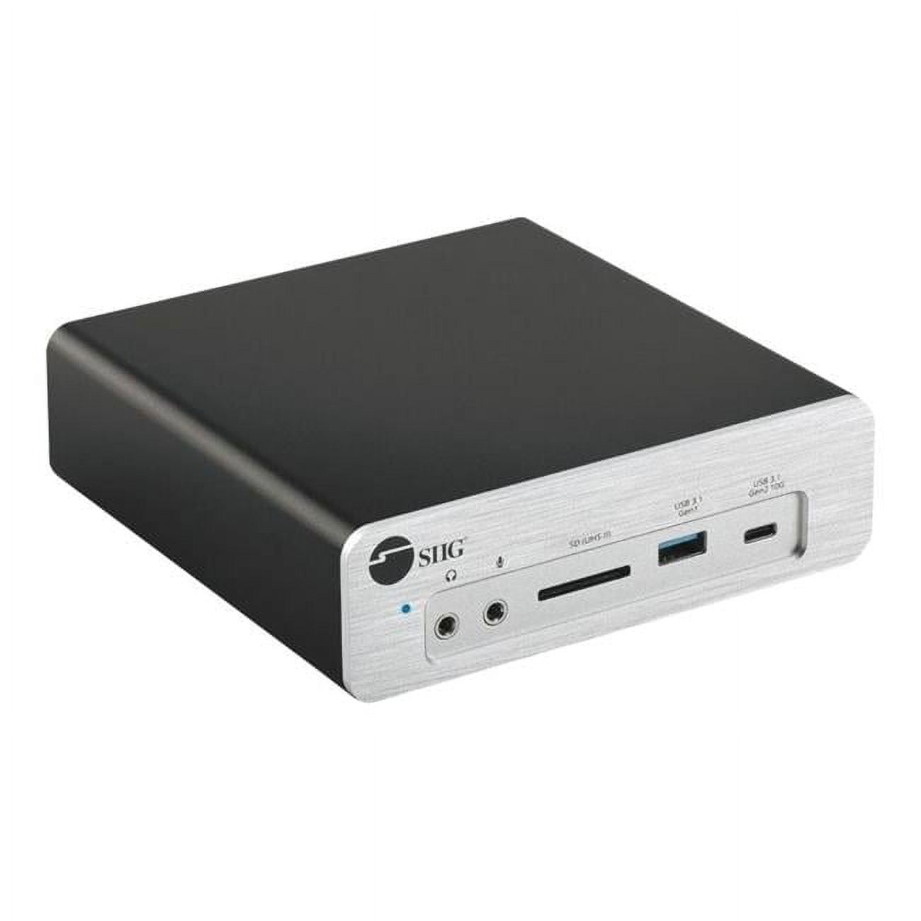 Thunderbolt 3 DP 1.4 Docking Station with Dual M.2 NVMe SSD & 87W Power Delivery, Black, Metal