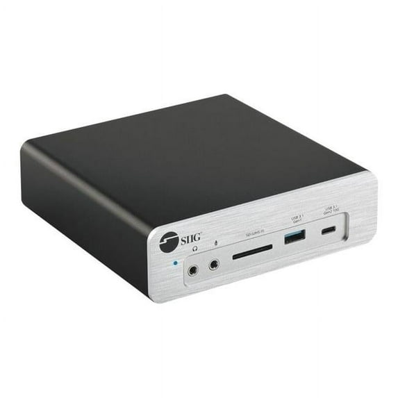 Thunderbolt 3 DP 1.4 Docking Station with Dual M.2 NVMe SSD & 87W Power Delivery, Black, Metal
