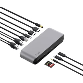 Thunderbolt 3 Dock Pro w/ Thunderbolt 3 Cable - USB-C Hub - USB-C Docking Station for MacOS & Windows, Dual 4K @60Hz, 40Gbps Transfer Speed, 85W Upstream Charging, w/ Ethernet, SD & Audio Ports