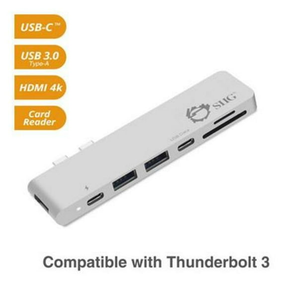 Thunderbolt 3 USB-C Hub HDMI with Card Reader & PD Adapter - Silver