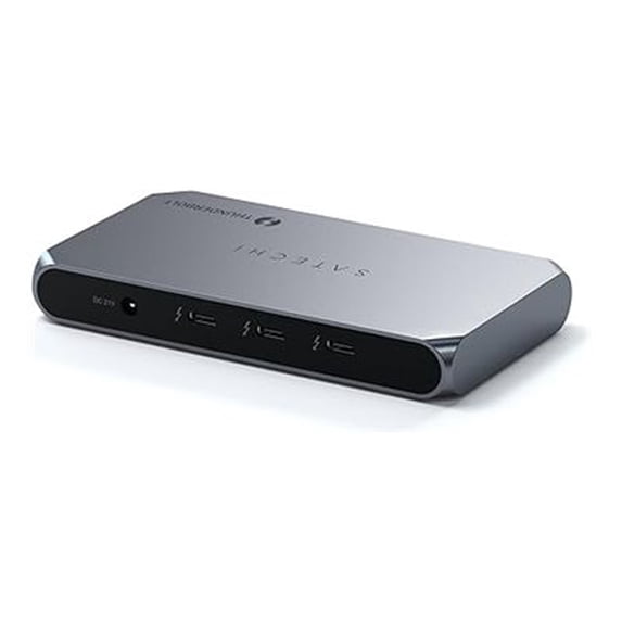 Satechi Thunderbolt 4 Slim Hub Pro, Space Gray aluminum, 4 ports, 96W charging, 8K video output