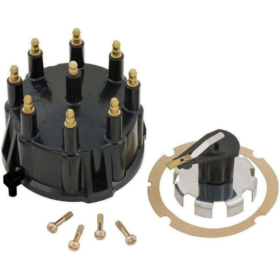 Thunderbolt Distributor Cap and Trigger Wheel Rotor Kit with Gasket and Screws for Mercruiser 5.0, 5.7, 7.4, 8.2 5.0L 5.7L 7.4L 8.2L V8 Engines 805759Q3, 805759T3 18-5935 by FASWORX