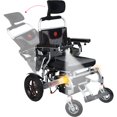thumbnail image 1 of Thunderbolt Lightweight Foldable Transport Wheelchair, Reclining Wheelchairs for Adult & Seniors, 300 lbs Capacity Medical Transport Chair Perfect for Travel Companion - Automatic Reclining (Silver), 1 of 12