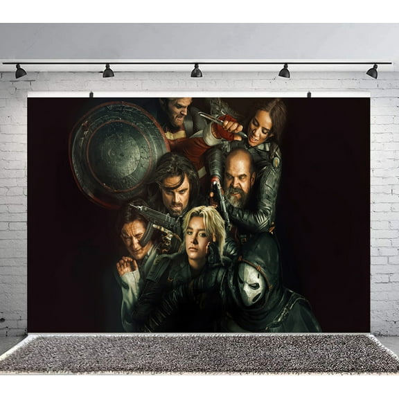 Thunderbolts Backdrop Banner Party Supplies Poster Movie Theme Background for Photography Birthday Decorations