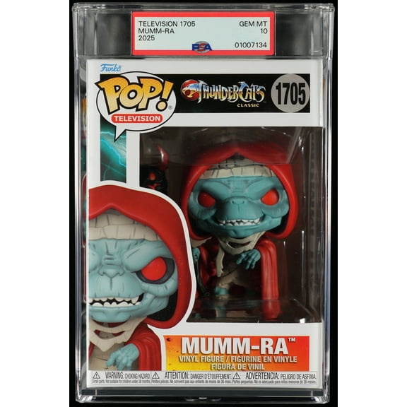 Thundercats, PSA Graded 10 GEM MINT, Mumm-Ra Collectible Vinyl Figure #1705, Fully Encapsulated Bundle with Compatible Funko Pop! PSA Hard Protector Case