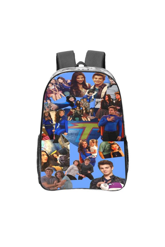 The Thundermans Clear Backpack 16 Inch Large Capacity PVC Transparent Laptop Bags for Adults, See Through Clear Bookbag for School Sports Work Travel College