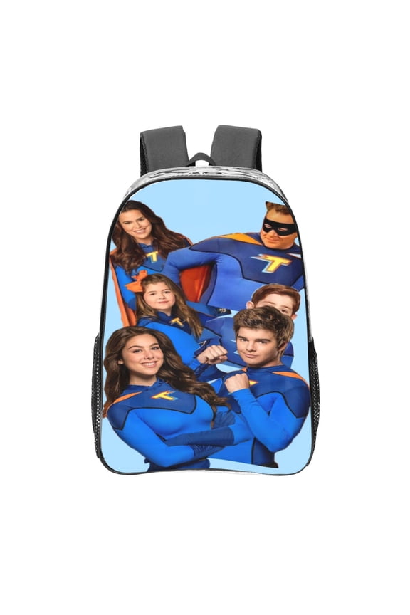 The Thundermans Clear Backpack 16 Inch Large Capacity PVC Transparent Laptop Bags for Adults, See Through Clear Bookbag for School Sports Work Travel College