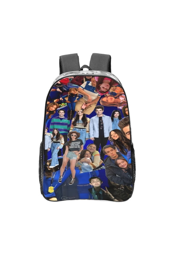 The Thundermans Clear Backpack 16 Inch Large Capacity PVC Transparent Laptop Bags for Adults, See Through Clear Bookbag for School Sports Work Travel College