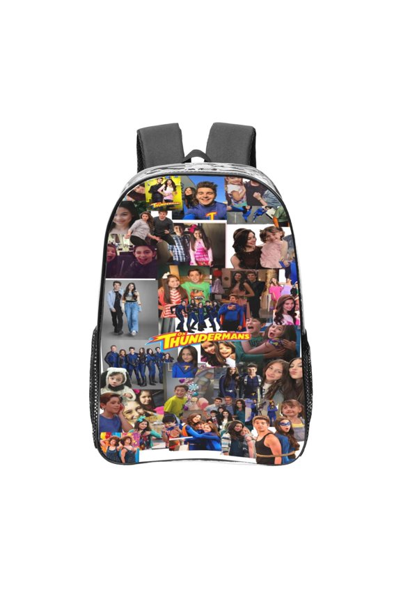 The Thundermans Clear Backpack 16 Inch Large Capacity PVC Transparent Laptop Bags for Adults, See Through Clear Bookbag for School Sports Work Travel College