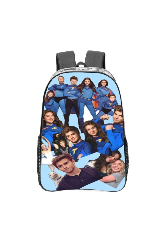 The Thundermans Clear Backpack 16 Inch Large Capacity PVC Transparent Laptop Bags for Adults, See Through Clear Bookbag for School Sports Work Travel College