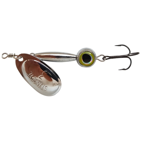 Thundermist Lure Company Eye#3-S-S-SIL Stingeye Spinner Fishing Lure, Silver