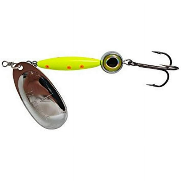Thundermist Lure EyeNo.4-S-CO-SIL 0.375 oz No.4 Stingeye Spinner Fishing Lure, ChartreuSe & Silver
