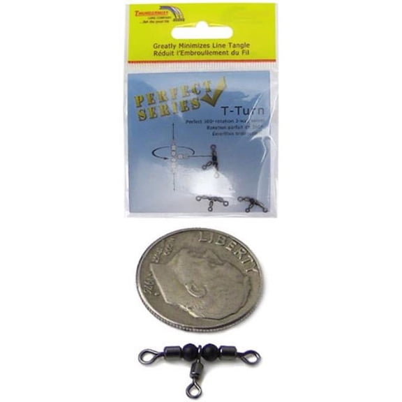Thundermist Lures PS-T3-20 T-Turn 3 Way Swivel, Extra Small - 20 lbs