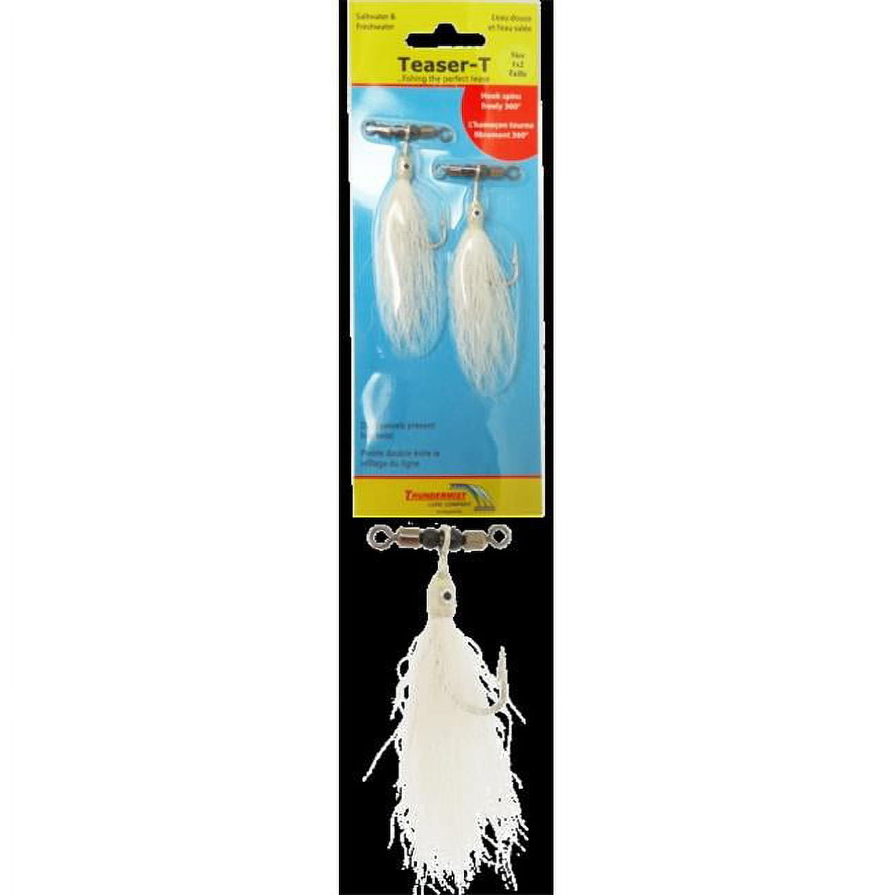 Thundermist Lures TSR-1X2-W Large Teaser-T, White - Walmart.com
